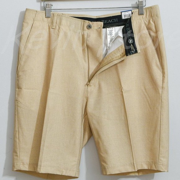 Pebble Beach Men’s Dry-Luxe Performance Shorts Yellow-gray - Picture 2 of 8